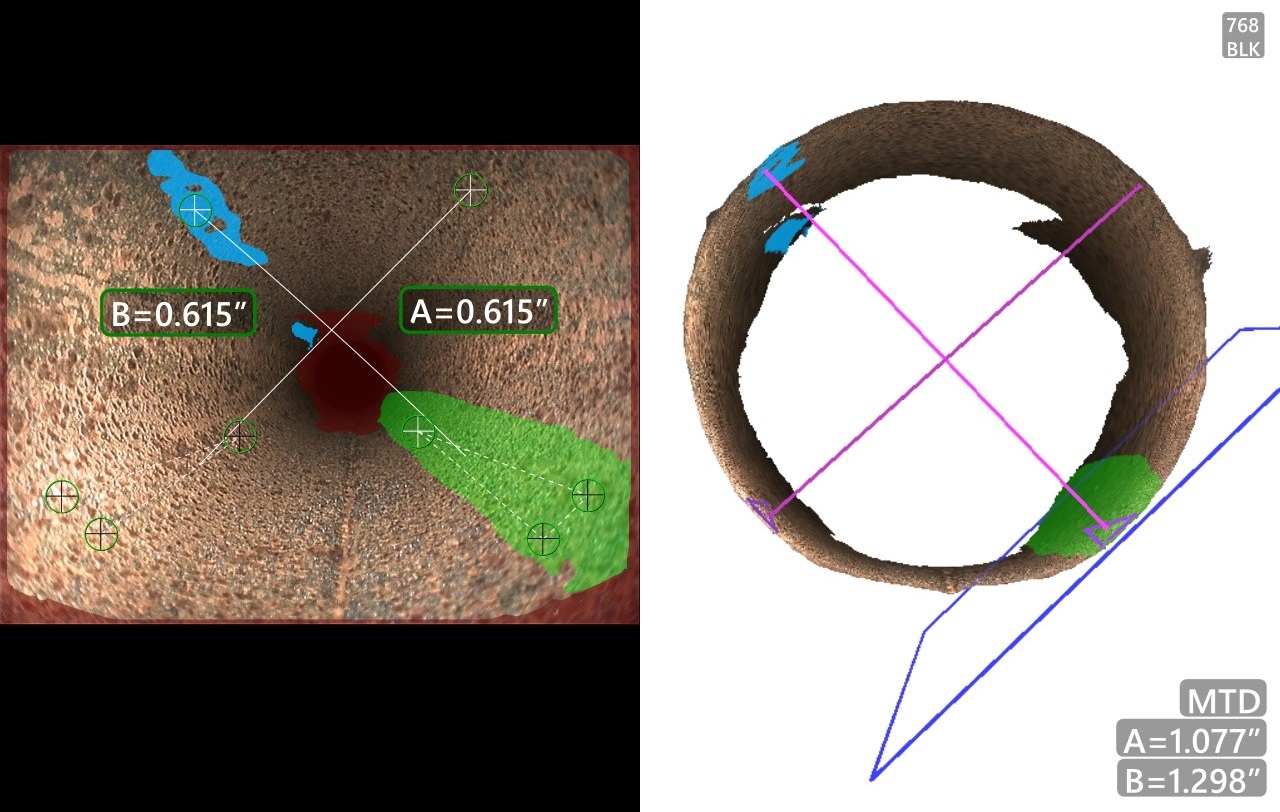 使用3D測量內窺鏡測量深孔直徑 使用3D測量內窺鏡測量深孔直徑